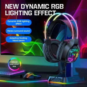 Casque de jeu ONIKUMA X22 2024 avec éclairage dynamique RGB, casque intra-auriculaire filaire, microphone à réduction de bruit, prise en charge de l'AAC - Product Image 3