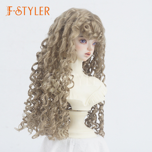 วิกผม Fstyler BJD แบ<span class=keywords><strong>บ</strong></span>มี<span class=keywords><strong>ลอน</strong></span>หน้าม้า สไตล์เรโทร <span class=keywords><strong>ผม</strong></span>ยาวหยิกสำหรั<span class=keywords><strong>บ</strong></span>ตุ๊กตา SD Blythe ขนาด 6-7 นิ้ว 7-8 นิ้ว 8-9 นิ้ว 4-5 นิ้ว, 5-6 นิ้ว, 6-7 นิ้ว, 7-8 นิ้ว, 8-9 นิ้ว - Product Image 2