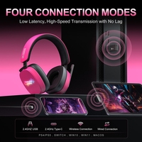 Casque de jeu sans fil ONIKUMA GT812, trois modes, RGB, stéréo, étanche, voix HD, pliable, pour ordinateur et téléphone portable