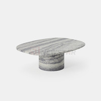 Table basse en marbre de luxe de forme carrée Newstar Stone Design, table basse de salon, design moderne, table basse en travertin