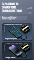 Fortschrittliche, teilbare 10000mAh Powerbanks für zwei Handys, teilbar in separate 5000mAh Powerbanks, 2-in-1 kabelloses Laden