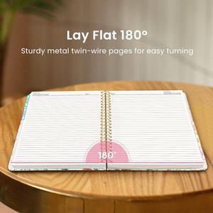 Quaderno A5 2026 per Donna con Copertina Rigida in Tessuto/Pelle/Carta, 96 Pagine, Schede Divisorie, Tasca Interna, Forniture per Scuola e Ufficio, Regalo, 100 <span class=keywords><strong>Fogli</strong></span> - Product Image 6