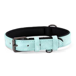 <span class=keywords><strong>Collar</strong></span> de perro ajustable resistente a la intemperie de cuero PU personalizado de lujo para entrenamiento de mascotas con etiqueta de Metal para caminar perros - Product Image 1