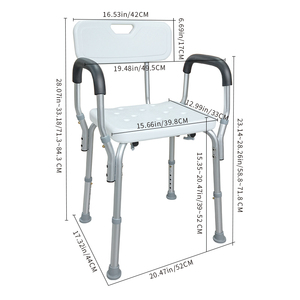 BQ402B tabourets <span class=keywords><strong>de</strong></span> <span class=keywords><strong>salle</strong></span> <span class=keywords><strong>de</strong></span> <span class=keywords><strong>bain</strong></span>, chaises <span class=keywords><strong>de</strong></span> douche légères avec dossier pour personnes âgées - Product Image 1