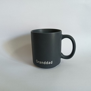 Tasses à café en céramique bleu mat 360 ml, motif lettres Relax Rock, écologiques, style minimaliste américain, capacité 200 ml - Product Image 5