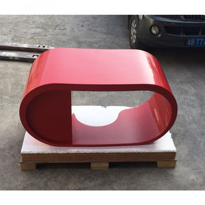 Escritorio de estación de trabajo de Venta caliente para 1 persona mesa de oficina en casa de piedra artificial roja hecha en China - Product Image 4