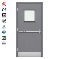 Porte coupe-feu creuse en métal UL 10C, résistance au feu 30 minutes, pour bâtiments industriels, porte de couloir avec joint anti-fumée et barre anti-panique