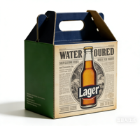 Cajas de Embalaje de Cartón Corrugado Rígido Impermeables Personalizadas para Licores, Caja de Regalo para Whisky y Vino Tinto con Asa para Envío