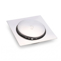 Siphon de sol escamotable en acier inoxydable commercial pour douche, salle de bain, cuisine, baignoire, avec filtre anti-odeur et couvercle à mécanisme clic