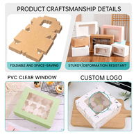 Direkt vom Hersteller OEM ODM Faltbare Papier-Tuck-End-Box Recycelbare Weiße Karton-Cupcake-Muffin-Box Lebensmittel-Bäckerei-Verpackung