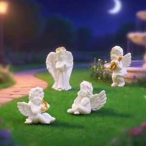 Nouvelle figurine d'ange en résine <span class=keywords><strong>de</strong></span> style européen créatif, accessoires décoratifs DIY pour <span class=keywords><strong>jardin</strong></span>, transfrontalier - Product Image 3