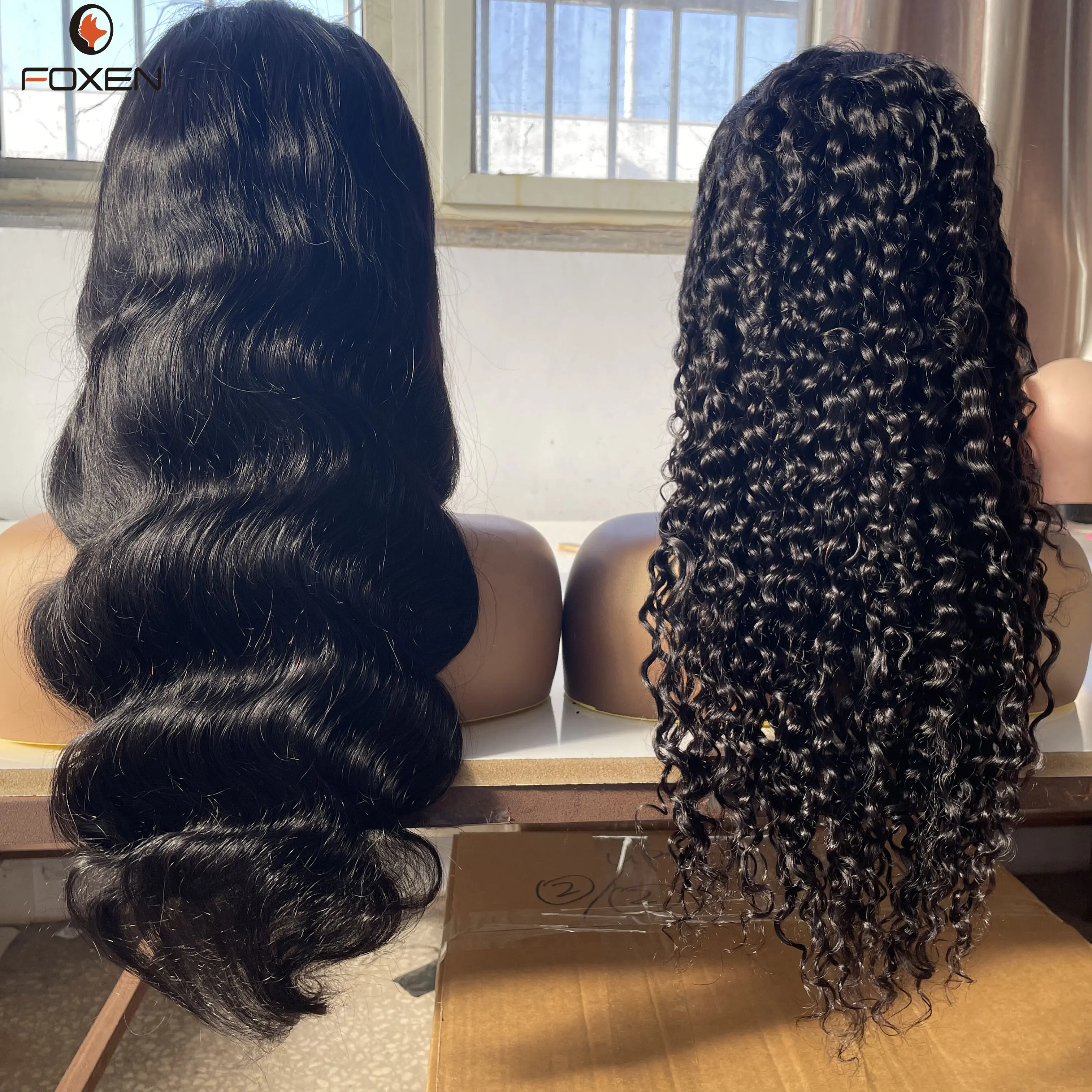 Thô Ấn Độ Trinh Nữ tóc 40 inch cơ thể sóng ren phía trước Tóc Giả Pre ngắt Swiss ren đóng cửa tóc giả cho phụ nữ da đen xoăn tóc ren tóc giả