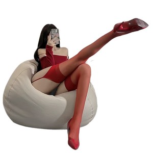 Medias Eróticas Man Yu con Encaje y Tirantes, de una Pieza, Color Gris, Pura y Sexy, Modelo 3090 - Product Image 5