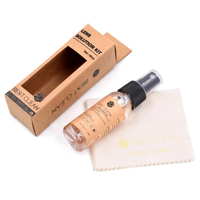 Bestclean  2in1 Lens Solution Kit Lens Spray Liquid Cleaning Cleaner Kit with Microfiber Cloth for Camera Screen Glasses