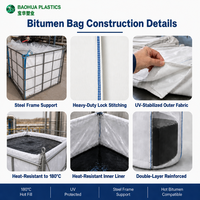 Sac Jumbo FIBC de 1000 kg pour bitume, résistant à la chaleur jusqu'à 180 degrés, pour remplissage à chaud, sac en vrac, sac de bitume, directement de l'usine