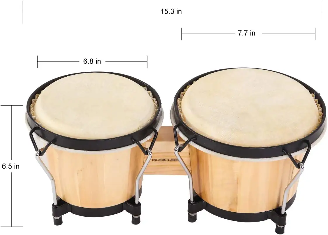 True cowhide skin maple wood percussion bongo drum