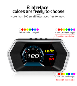 <span class=keywords><strong>2023</strong></span> nouveau OBD2 + GPS P17 HUD tpms affichage mètre voiture OBD2 jauge intelligente outil de Diagnostic automatique - Product Image 6