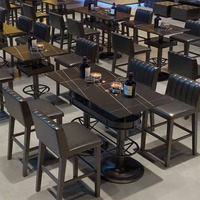 Ensemble de meubles pour discothèque commerciale et design tendance table en ardoise pour cocktail tabouret de bar chaise haute