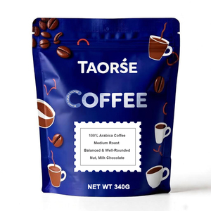 Sachet <span class=keywords><strong>d</strong></span>'emballage personnalisé VMPLA 5lb 8oz noir mat vert pour grains de <span class=keywords><strong>café</strong></span> torréfiés, <span class=keywords><strong>café</strong></span> <span class=keywords><strong>moulu</strong></span> en poudre 250g avec valve et fermeture éclair - Product Image 3