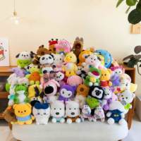 Produsen Langsung Boneka Plush Berkualitas Tinggi 8 Inci, Hewan Boneka Lucu untuk Hadiah Promosi Mesin Cakar Mainan Taman Hiburan