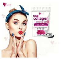 Suplemen Herbal Bubuk Kolagen Multi OEM dengan Asam Hialuronat, Biotin, Vitamin C untuk Pemutih Kulit