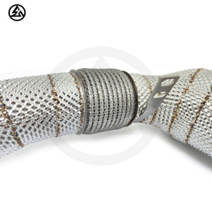 Downpipe Sportivo in Acciaio Inox CSZ per BMW X5M F85/ M550i G30 N62 <span class=keywords><strong>N63</strong></span> 4.4T con Scudo Termico - Product Image 4