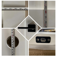 Porte intérieure pré-montée en MDF massif, 1 panneau, blanche apprêtée, style Shaker