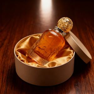 Frasco de Perfume Único 100ml Design Elegante Frasco de Vidro com Spray de Névoa Fina e Tampa de Metal Caixa de Presente Personalizada Disponível - Product Image 2