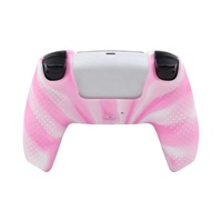 Peau de protection en silicone pour manette PS5 Style d'impression de jeu multiple Coque en caoutchouc Fonction lumineuse Type de pouce Sac PC
