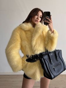 2025 nuovo stile pelliccia sintetica per donna, mezza lunghezza, giovane <span class=keywords><strong>e</strong></span> alla <span class=keywords><strong>moda</strong></span>, caldo cappotto di pelliccia sintetica per l'autunno <span class=keywords><strong>e</strong></span> l'inverno - Product Image 6
