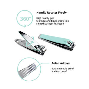 2020 Guangzhou Custom Großhandel Kohlenstoffs tahl Nagel knipser Edelstahl Zehen Finger Nagel knipser Erwachsene Babys gebogene Klinge - Product Image 3
