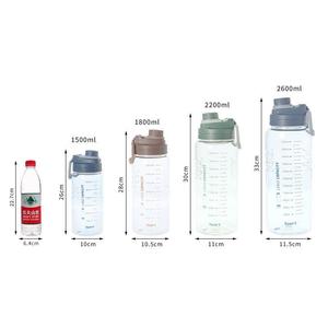 ขวดน้ำกีฬา 1.5 ลิตร ความจุขนาดใหญ่ พลาสติกใส แก้วน้ำสำหรับออกกำลังกายและเดินทาง - Product Image 4