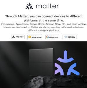 Matter Thread Smart Home Homekit APP US AU 10A 2200W Chambre villa 110V 240V Alexa Google Wall Switch SmartThings - Product Image 3