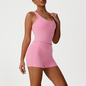 Para <span class=keywords><strong>Amazon</strong></span> Women's New Naked Quick-Drying Tight Top Yoga Shorts Slim Fitness <span class=keywords><strong>Running</strong></span> Pants Elástico Cintura Cierre Frontal Logo - Product Image 3