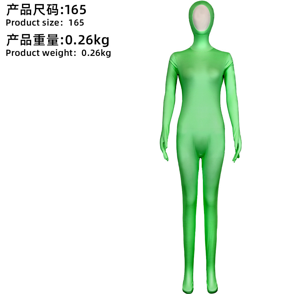 Green - Unisex style with hands, feet, and face showing