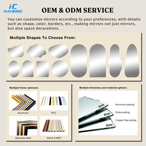 <span class=keywords><strong>Espejo</strong></span> de pie grande de diseño moderno, <span class=keywords><strong>espejo</strong></span> de pared con marco de metal, forma de arco, 5 mm HD - Product Image 5