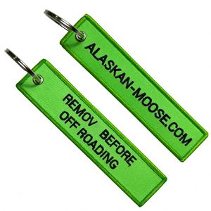 High Quality Giveaway Double Side <b>Key</b> Tags Embroidery Logo Fabric <b>Custom</b> Embroidered Keychain - Product Image 4