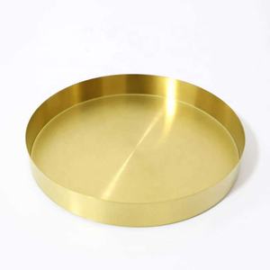 Bandeja Redonda de Acero Inoxidable Dorado de 32 cm, Bandeja de Metal para Té, Frutas, Joyas, Almacenamiento de Cosméticos - Product Image 2