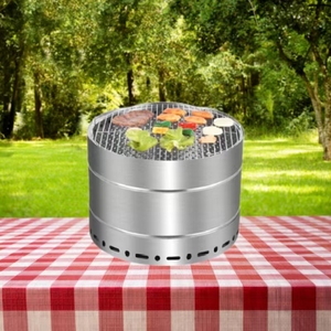 Smokeless Fire Pit Stainless <strong>Steel</strong> Round Stove Wood Burning Portable Indoor and <strong>Outdoor</strong> Firepit Camping Bonfire <strong>Fireplace</strong> - Product Image 5