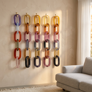Venta Directa al por Mayor, Eslabones de Cadena de Resina Acrílica Grandes, Modernos, Ecológicos, de Color Personalizado para el Hogar - Product Image 1