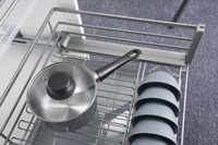 Panier de rangement carré en acier à trois côtés grande capacité pour armoires de cuisine - Fabricants et grossistes en quincaillerie