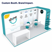 Stand d'exposition lumineux DETIAN, stand lumineux SEG, assemblage rapide, stand modulaire pour salon professionnel, affichage LED, vente en gros, directement de l'usine