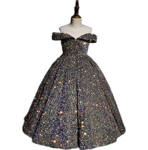 Vestito per bambini nuovo abito da principessa di lusso con paillettes primavera/estate - Product Image 1