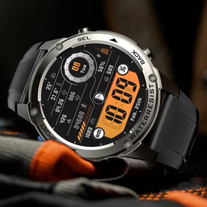Reloj Inteligente a Prueba de Agua 5ATM, Reloj Deportivo con Rastreador de Actividad Física, Reloj de Natación Cywee Algarithm <span class=keywords><strong>Wolf</strong></span> para Hombre, Reloj Inteligente AMOLED con Llamadas SOS y Bluetooth - Product Image 1