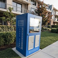 Distributeur d'eau purifiée et de glaçons en libre-service pour l'extérieur avec ensachage automatique pour l'eau potable