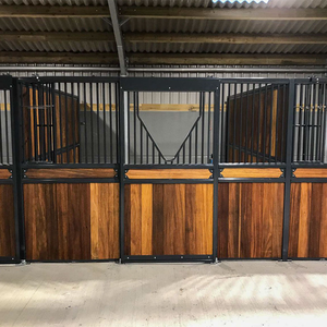 Gaya Modern prefabrikasi dalam ruangan kuda struktur baja stabil panel bambu pintu depan kios kuda - Product Image 6