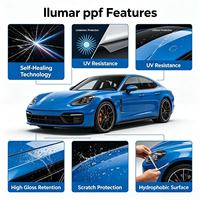 Film de protection automobile LLumar PPF hydrophobe résistant aux rayures 7,5 MIL Film de protection de peinture PCU/TPU transparent haute brillance