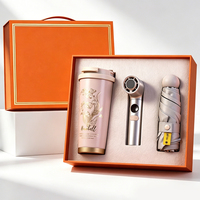 Idée Cadeau 2026 : Coffret Cadeau d'Entreprise – Ventilateur à Compresse Froide + Parapluie + Tasse Isotherme – Articles de Luxe Personnalisables pour Bureau et Entreprise