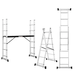 Aluminum Scaffolding Shape Of Ladder With Platform Multipurpose Folding Ladder