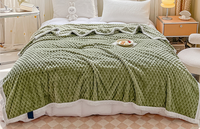 Couverture polaire d'hiver personnalisée et confortable pour la maison, motif jacquard écaille de tortue, couverture décorative en fausse fourrure pour canapé et lit 200*230